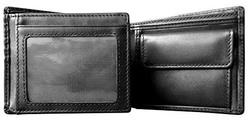 Mt. Everest RFID Blocking Trifold Bifold with Coin Pocket Mens Leather Wallet, High-End Build, Gift Box for Men