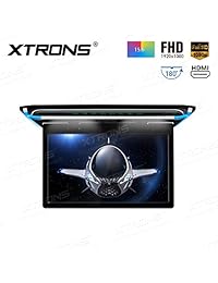 XTRONS - Pantalla TFT digital ultrafina de 15,6 pulgadas Full HD 1080P, reproductor de video para coche, monitor de techo, puerto HDMI