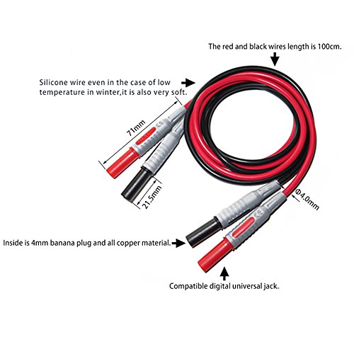 Yakamoz 8-in-1Test Lead kit Automotive Test Probe Kit Universal Multimeter probe leads Banana Plug
