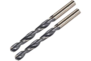 uxcell 2pcs Straight Shank Twist Drill Bits 10mm Gold Titanium & Black Nitride Coated High Speed Steel (HSS) 4341 with 10mm S