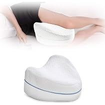 Oreiller orthopédique pour dormeurs latéraux pour jambes et genoux – Mousse à mémoire