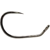 Fulling Mill Jig Force Short Black Nickel Barbless Hook 50pk