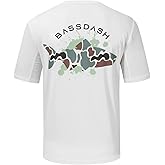 BASSDASH Men’s Graphic T-Shirts Short Sleeve Fishing Shirt UPF 50+ Moisture Wicking UV Sun Protection FS36M