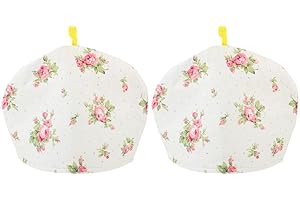 KICHOUSE 2pcs Insulated Floral Tea Cozy Household Teapot Covers Heat Retention and Tasteless Easy to Clean