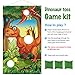 Dinosaur Toss Games Set with 3 Green Nylon Bean Bags for Kids Teenagers Dinosaur Decorations Dino Birthday Party Supplies Banner Party Favors Outdoor Indoor Toys