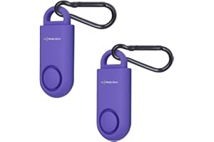 MOSAIC ALARM 2 Pack 130db Personal Safety Alarm for Women. User-Replaceable Battery Loud Sound Keychain Alerts with Carabiner. Emergency SOS Self-Defense Siren for Girls, School Kids, Night Runner, Hiking. Purple