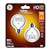 GE 40W Equivalent LED Soft White High Definition G16 Clear Dimmable Light Bulb (2-Pack)