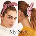 Jaciya 18pcs Bow Scrunchies for Hair Silk Scrunchies with Bow Women Hair Scrunchies