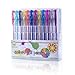Gshine Gel Pens Set - 60 Colors with Premium Ink Coloring Pens for Adult Coloring Books Drawing Writing Including Glitter Neon Metallic (No Duplicate)