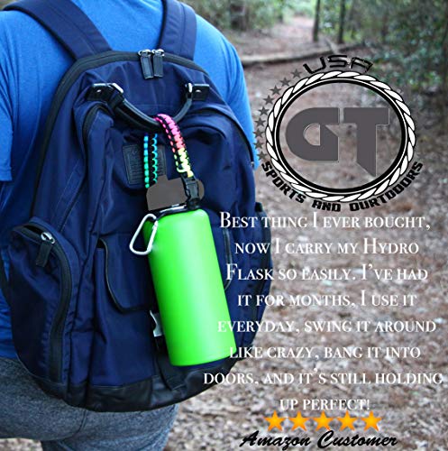 GALAXTEK Paracord Handle Compatible with Hydro Flask Wide Mouth Bottle