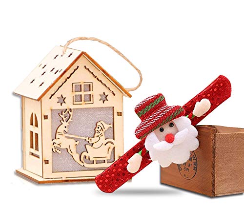 Amazon Com Led Luminous Cabins Wooden Snow House Christmas