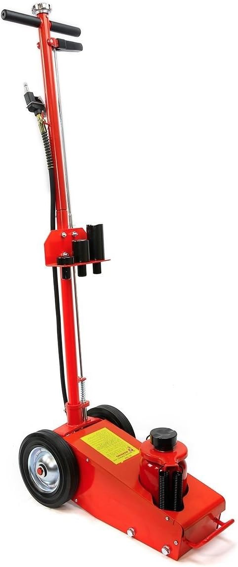 Xtremepowerus Heavy Duty 22 Ton Floor Jack Hydraulic Air Axle Bottle Jack W Extension Saddle Set Wheels