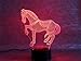 3D Horse Night Light, YiFocus Optical Illusion Night Lamp 7 Colors Changing,Touch Button Amazing Creative Designed LED Table Desk Lamps (Color-Changing Horse)