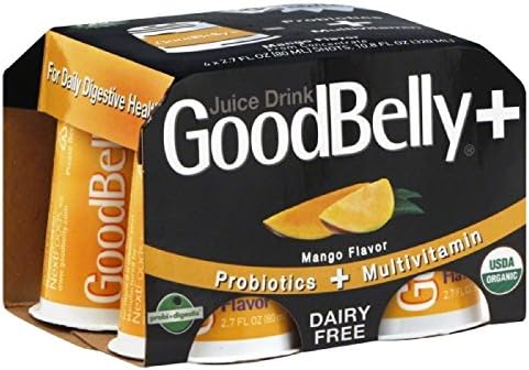 GoodBelly Mango Probiotic Drink, 2.7 Ounce - 4 per pack - 6 packs per case.