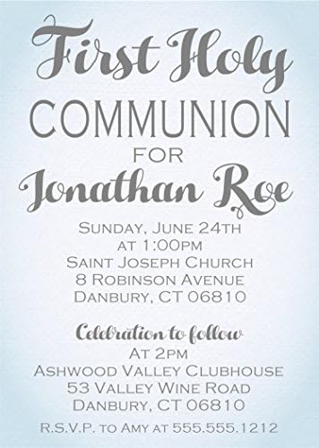 Personalized First Holy Communion Invitations