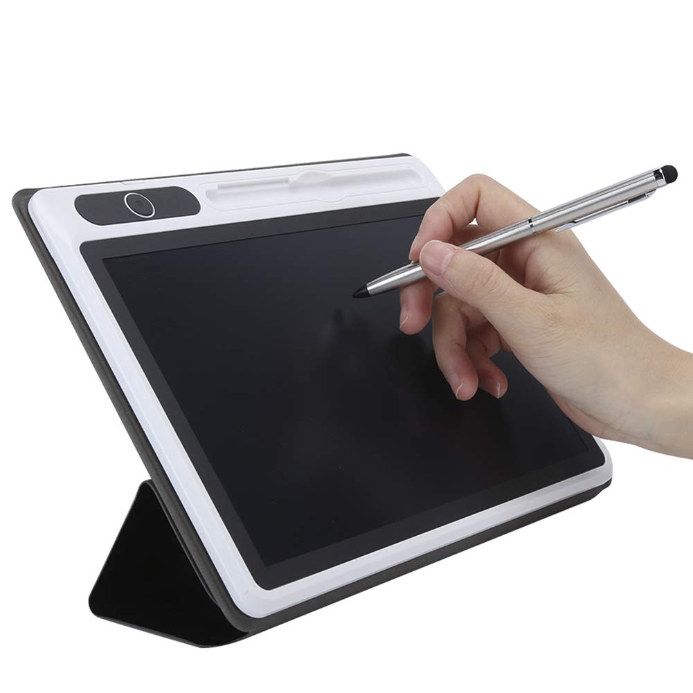 LCD Writing Tablet 10 inch Electronic Notepad Drawing Board Graphic Tablets with Faux Leather Case Handwriting Board for Work Study Memos Business Meetings Daily Notes (Rose Red)