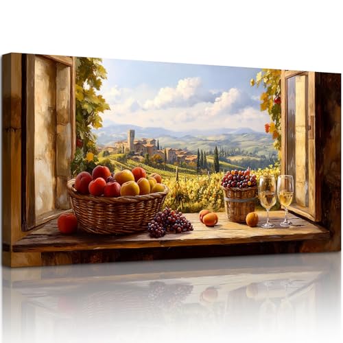 MHARTK66 Artistic Mountain Landscapes Pictures Modern Decoration 75x150cm | Window view, HD crisp, hand-stretched canvas, metal hooks, easy to clean and hang, suitable for various spaces.