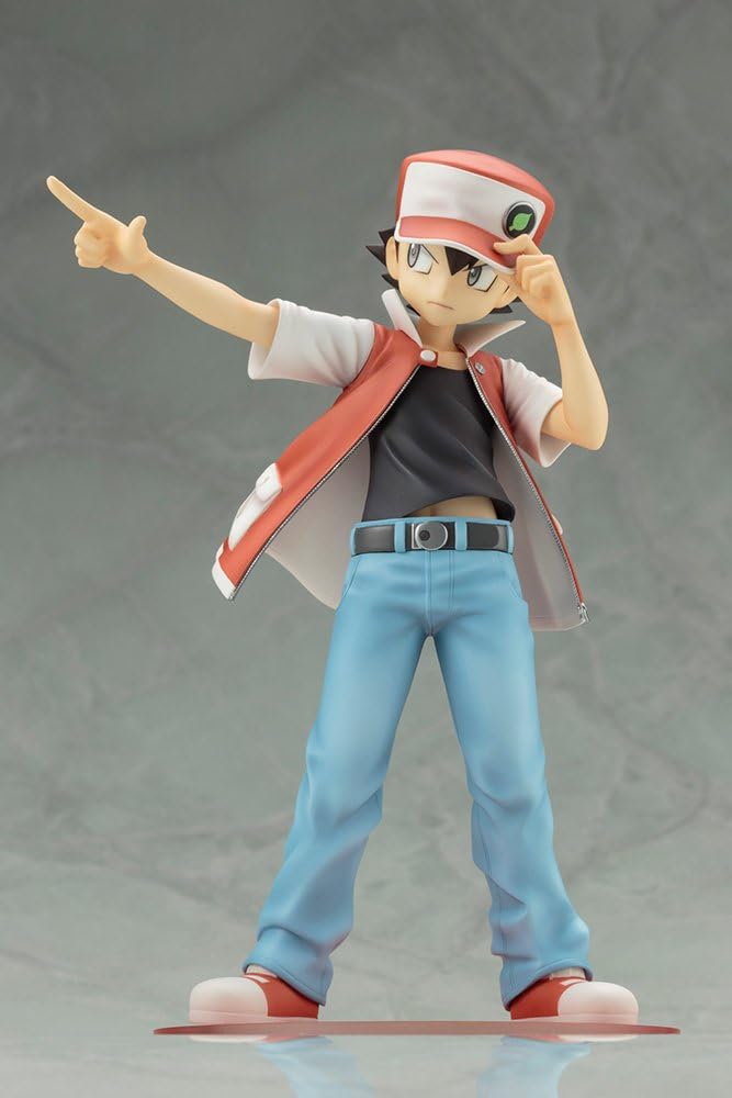 Amazon Com Kotobukiya Artfx J Pokemon Series Red With Pikachu 1 8 Scale Painted Pvc Figure Toys Games