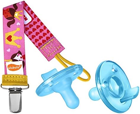 Universal Soothie Pacifier Clip with Newborn 0-3 Month Soothie, Princess