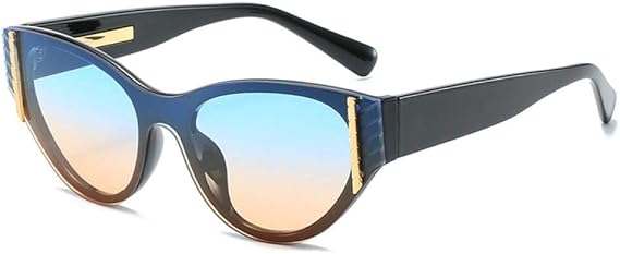 XIEYU Gafas de sol de metal con incrustaciones de ojos de gato lentes