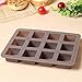 UINKE 12 Square Silicone Cake Bread Chocolate Jelly Candy Baking Mould Craft Mold