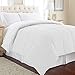 Amrapur Overseas | Goose Down Alternative Microfiber Quilted Reversible Comforter / Duvet Insert - Ultra Soft Hypoallergenic Bedding - Medium Warmth for All Seasons - [Twin, White/White]