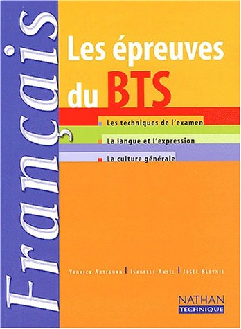 Français, les épreuves du BTS