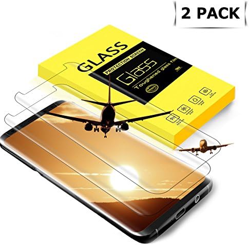 tengsu Galaxy S8 Plus Screen Protector (2-Pack), [Care Fridendly] [3D Touch Compatible] HD Clear Anti-Glare and Bubble-Free Tempered Glass Screen Protector for Galaxy S8 Plus