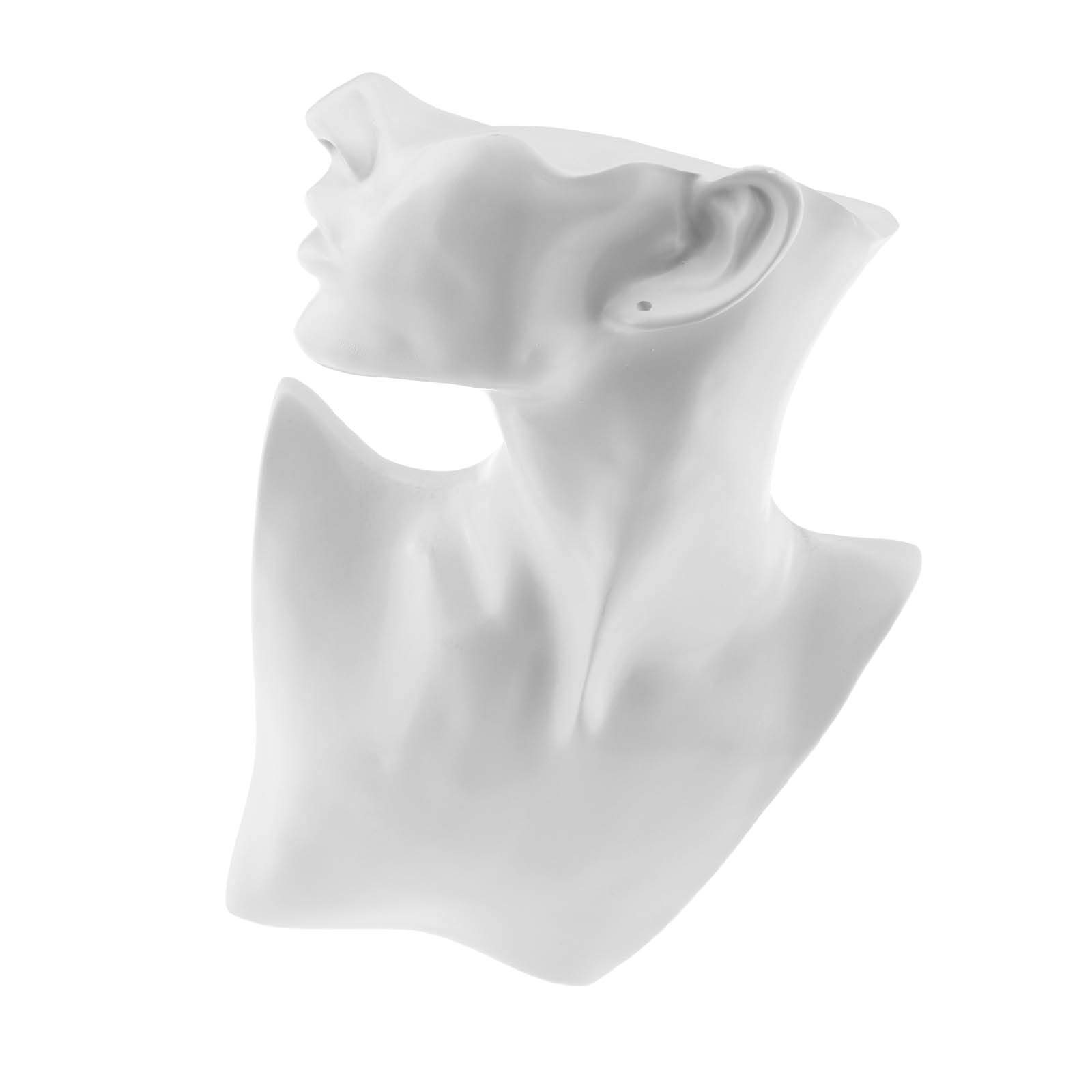 OTOTEC Chic Earring Pendant Chain Necklace Jewelry Display Holder Stand Show Model White