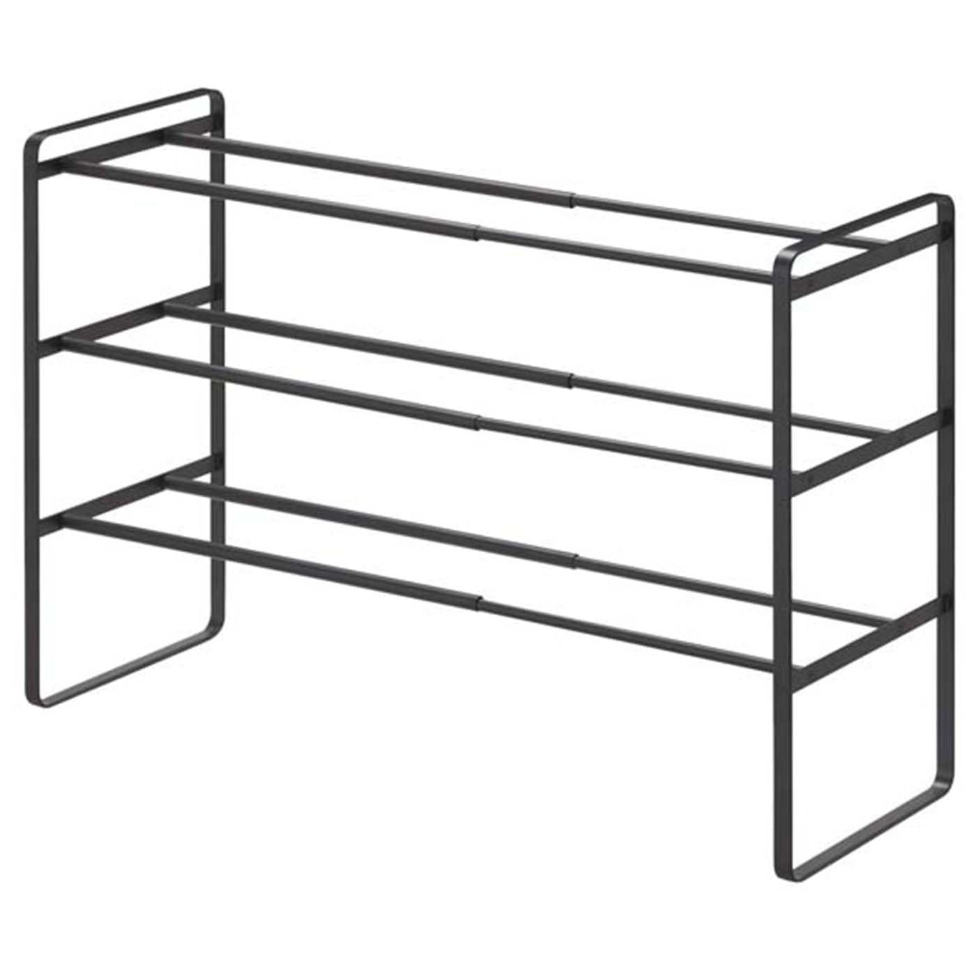 Yamazaki Frame Extendable Shoe Rack 3 Tire BK