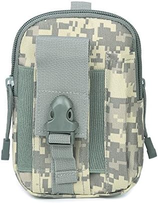 Outdoor multifunctional Tactical Holster Military Molle Hip Waist Belt Bag Wallet Pouch Purse Phone Case with Zipper for iPhone 7 6s Plus 5S Samsung Galaxy S7 S6 LG HTC and more (ACU color)
