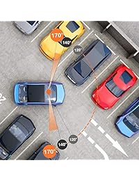 Dash Cam FHD 1080P Car Dashboard Camera con modo de estacionamiento de pantalla LCD de 2.45 ", Sensor G, apertura súper grande F1.8, gran angular de 170 °, WDR, detección de movimiento, grabación en bucle