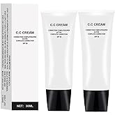 weispo 2pcs Skin Tone Adjusting CC Cream SPF 50, New Cosmetics CC Cream, Pre-makeup Primer Moisturizing Skin Concealer Brightening Skin Tone(Natural Color)