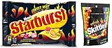 Skittles Sweet Heat Bite Size Candy (7.2oz) and Starburst Sweet Heat (14 Oz), Fruity Spicy Candy Chews, 1 Package of each
