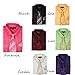George's Geometric Pattern Fashion Dress Shirt With Woven Tie Set AH623 Fuschia-18-18 1/2-34-35