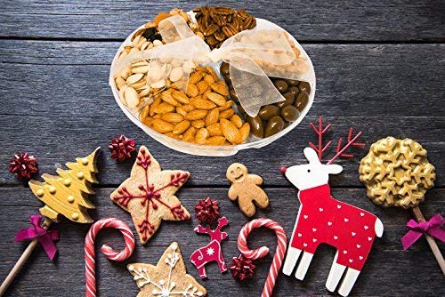 Holiday Gift Freshly Roasted Nuts, Delicious Salted Almonds, Buttery Cashews, Tasty Pistachios, Savory Mixed Nuts, Chocolate Covered Almonds, Walnuts, Pecans. (2 LBS)