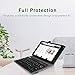 Fintie Folio Keyboard Case for Amazon Fire HD 8 (7th and 8th Gen, 2017 and 2018 Releases), PU Leather Stand Cover with All-ABS Hard Material Removable Wireless Bluetooth Keyboard, Black