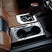 Justautotrim Steel Interior Center & Front Console Cup Holder Panel Frame Cover Trim Accessories for 2014 2015 2016 2017 2018 2019 2020 2021 Toyota Tundra (Center Cup)
