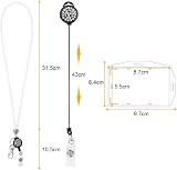 Vicloon Victorini Crystal Transparent Card Holder with Lanyard Set White view 2