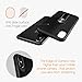 iPhone X/XS Case with Finger Straps & Ring Holder Kickstand, Slim Fit Hard Cover with Grips Loop for Apple iPhone X/10/XS, Support Magnetic Car Mount and Wireless Charging (Black)