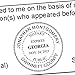 Georgia Round Notary Stamp | Official State Notary Stamp | Official Seals | Meets State Specifications (Georgia, Round Stamp)
