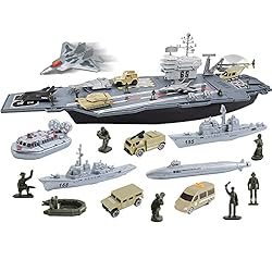 deAO Aircraft Carrier Toy Army Men with Scale Model