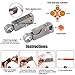 Glarks Coax Cable Crimper Tool Kit, RG6 RG59 Coaxial Compression Crimping Tool Double Blades Cable Stripper and Wire Cable Cutter with 10pcs F Compression Connector for Cable TV Video Audio