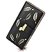 PGXT Women's Long Leather Card Holder Purse Zipper Buckle Elegant Clutch Wallet (Black)