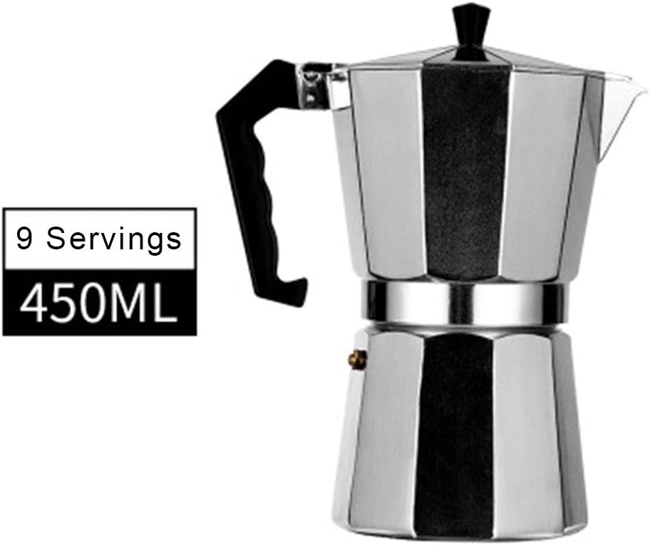 Dogggy 1PCS Moka Stove Top Coffee Maker Aluminum Mocha Coffee Pot Rapid Stovetop Coffee Brewer Stovetop Espresso Maker Moka Pot Moka Express Espresso Maker Easy to Use