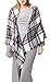Zando Women's Fashion Soft Warm Tartan Plaid Oversized Scarf Blanket Wrap Shawl White Blue