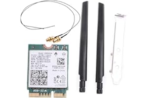 Kecung 9560NGW Dual Band 2.4G/5Ghz Wireless Desktop Kit 802.11AC M.2 CNVI WiFi Card Antenna Set BT-Compatible 5.0