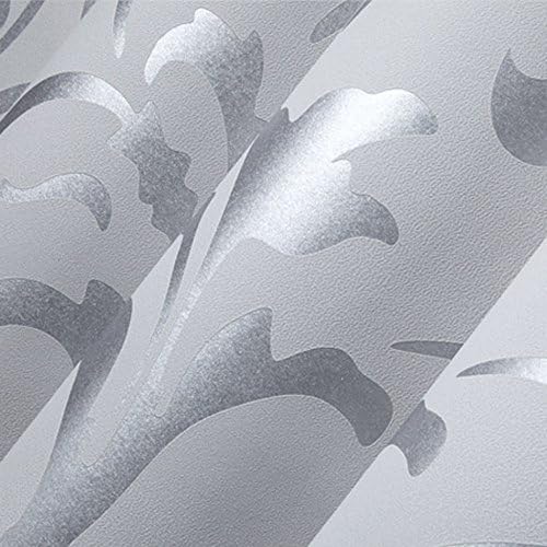 MEIbax 1x 10M Silver 3D Victorian Damask Embossed Wallpaper Rolls Home Art Decor