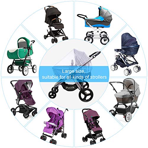 Victarvos Baby Pram Net, Mosquito Net for Pushchair, Pram, Travel Cot, Car Seat, Strollers, Cribs, Baby Bouncers, Play Pen
