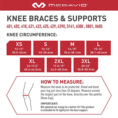 McDavid Knee Brace with Side Hinges. Maximum Knee Support & Compression